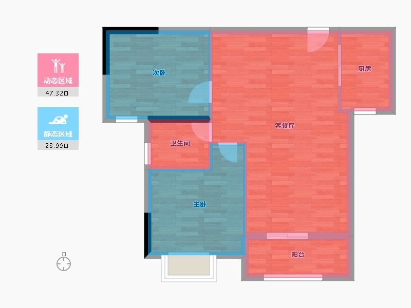 湖北省-孝感市-悦动城-64.53-户型库-动静分区