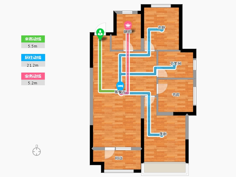 辽宁省-沈阳市-金地檀悦-81.29-户型库-动静线