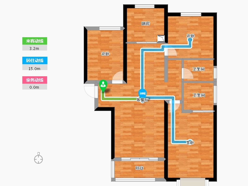 陕西省-西安市-大华锦绣-91.43-户型库-动静线