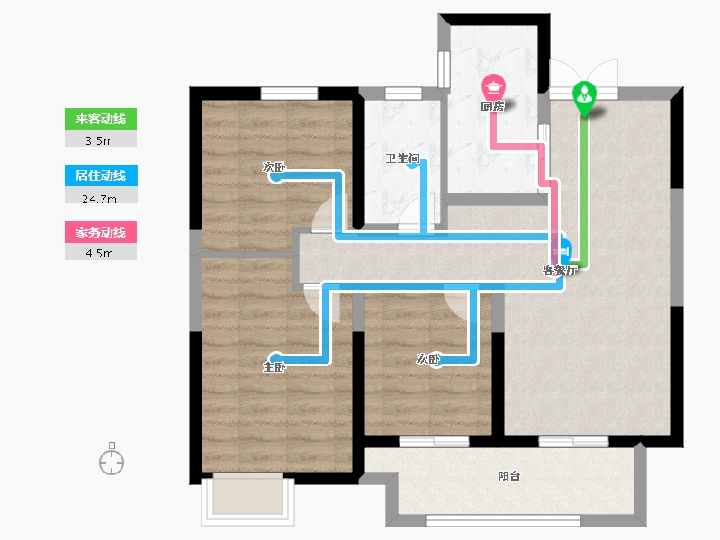 河南省-三门峡市-建业壹号城邦-74.00-户型库-动静线