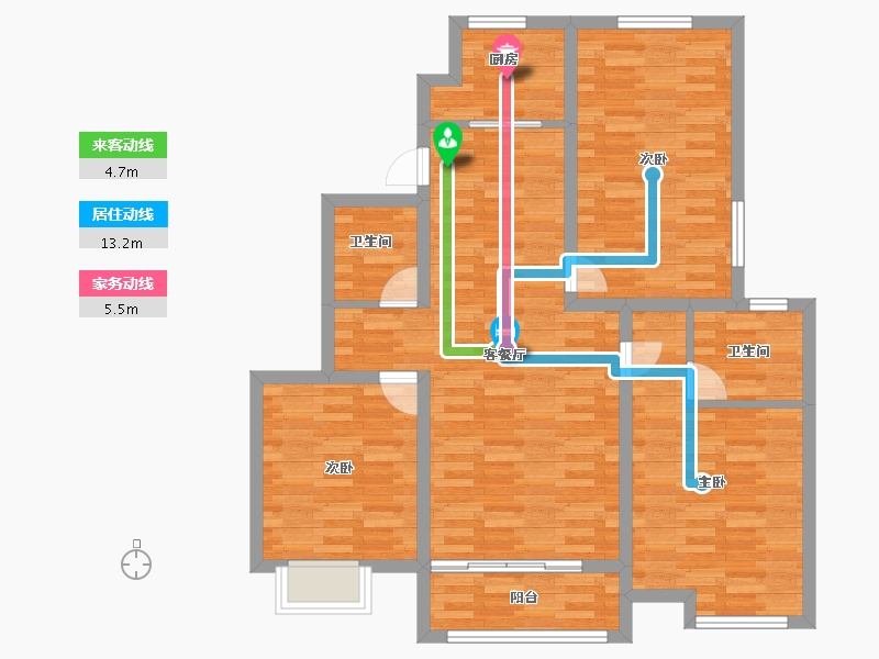 安徽省-巢湖市-紫金华府-95.00-户型库-动静线