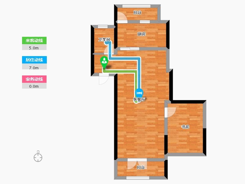 河南省-郑州市-龙湖锦艺城-63.64-户型库-动静线