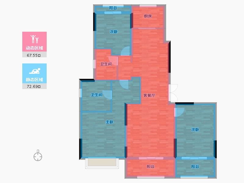 浙江省-台州市-杨帆-127.00-户型库-动静分区