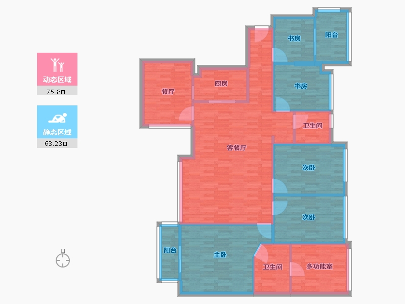 广东省-深圳市-万科第五园三期-126.72-户型库-动静分区