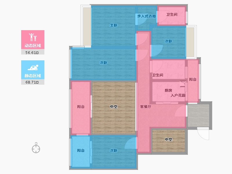 贵州省-黔西南布依族苗族自治州-四季花城-140.00-户型库-动静分区