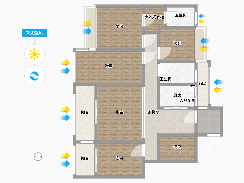 贵州省-黔西南布依族苗族自治州-四季花城-140.00-户型库-采光通风