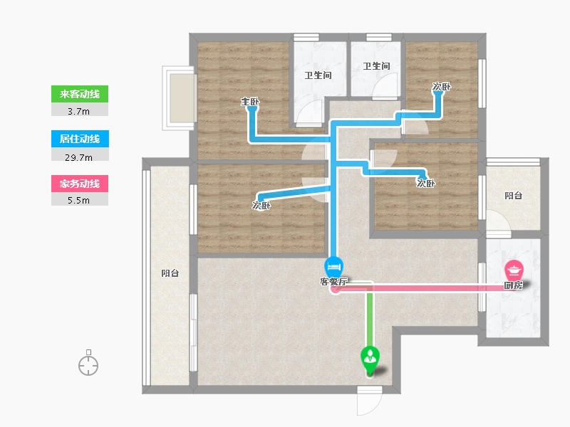 广东省-梅州市-丙村雅居-102.22-户型库-动静线