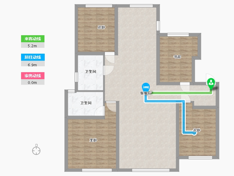 辽宁省-盘锦市-天玺城-119.37-户型库-动静线