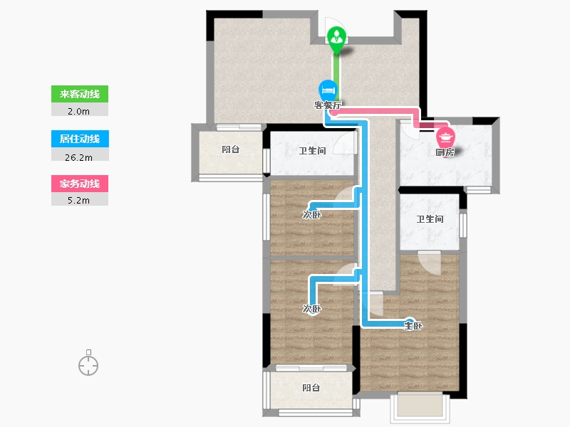 湖北省-孝感市-香港城2期-82.72-户型库-动静线