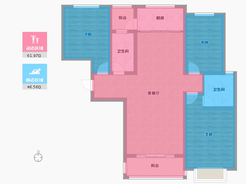 山西省-运城市-华源豪庭-96.54-户型库-动静分区