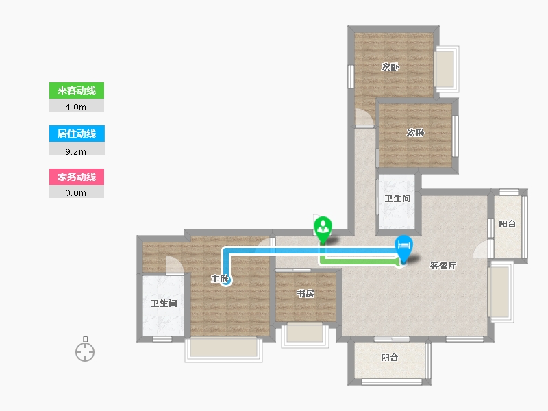 四川省-成都市-电建地产洺悦锦园-98.06-户型库-动静线