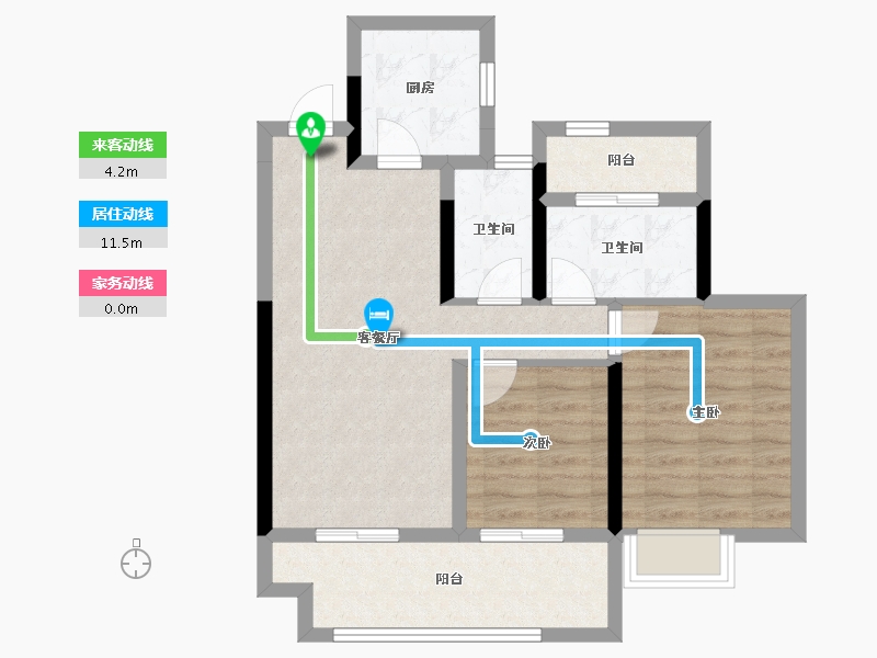 安徽省-亳州市-九铭云府-70.04-户型库-动静线