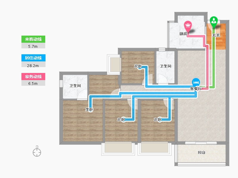 广东省-东莞市-凤岗碧桂园-88.78-户型库-动静线