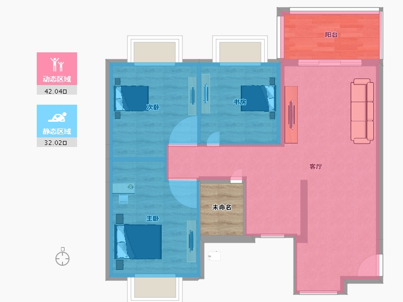 广西壮族自治区-南宁市-长岛800里香江-3.21-户型库-动静分区