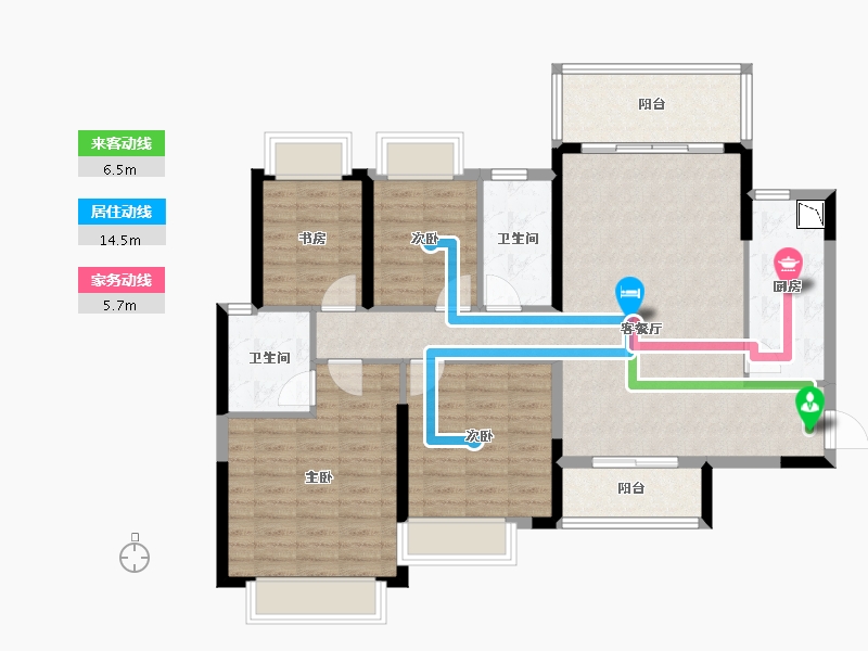 广东省-惠州市-恒大-105.59-户型库-动静线