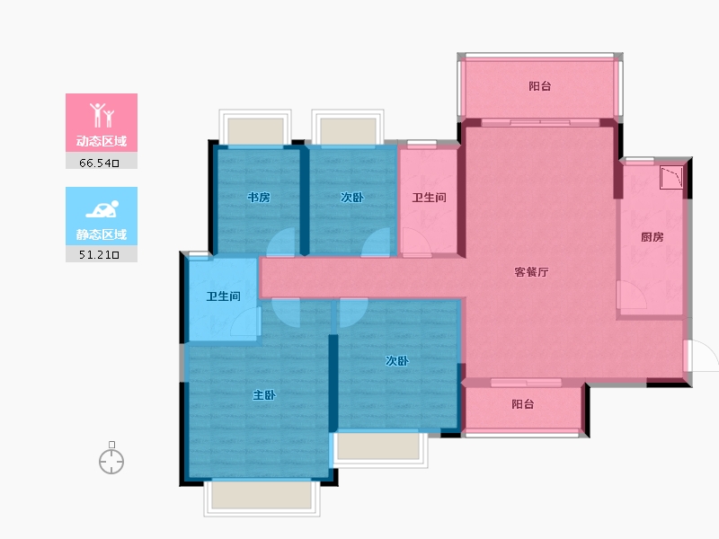 广东省-惠州市-恒大-105.59-户型库-动静分区