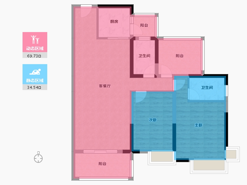 广西壮族自治区-玉林市-玉林奥园康城-92.94-户型库-动静分区