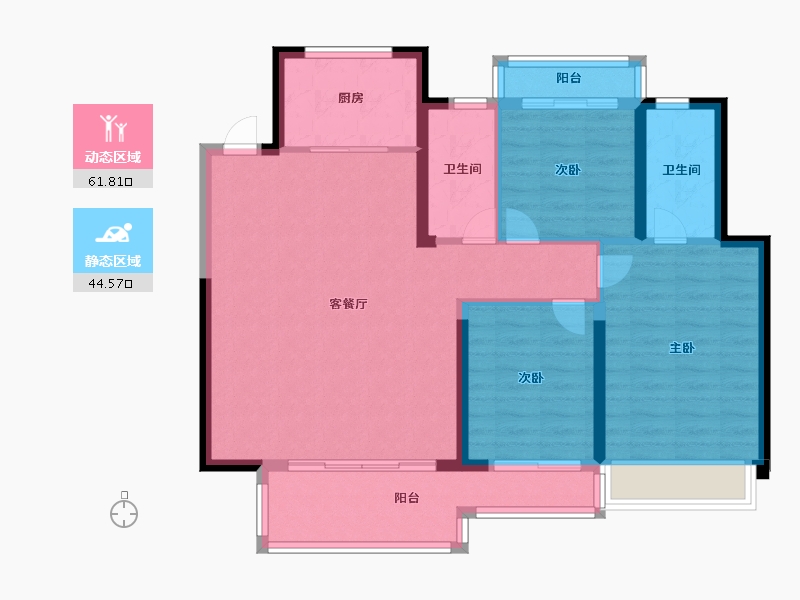 江苏省-南通市-海棠别院-96.00-户型库-动静分区