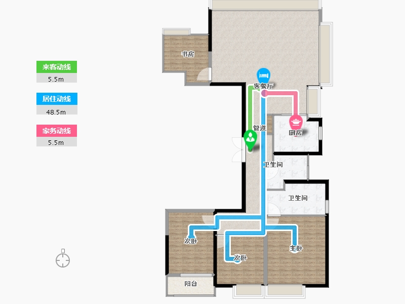 江苏省-无锡市-富力山-175.00-户型库-动静线