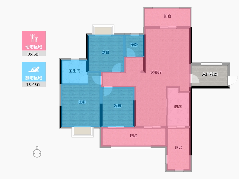 湖南省-益阳市-金峪庄园-132.00-户型库-动静分区