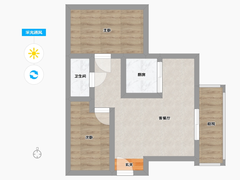 California-Fresno-Hyde Park Apartments-39.83-户型库-采光通风