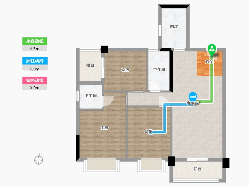 广西壮族自治区-柳州市-观山福邸-85.21-户型库-动静线