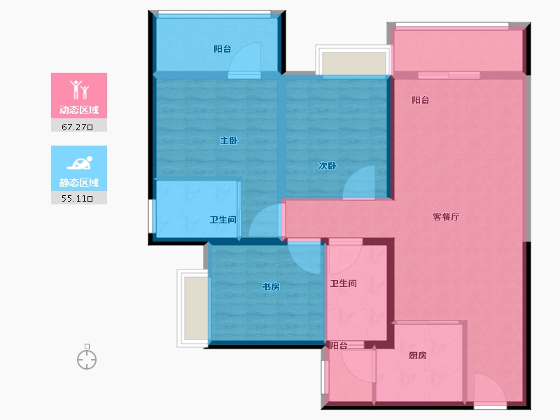 广东省-深圳市-中粮天悦壹号-110.00-户型库-动静分区