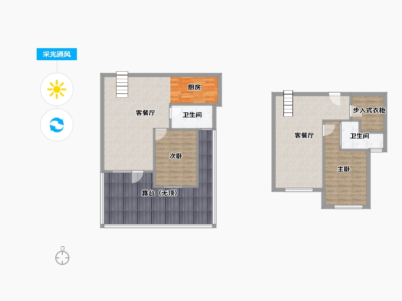 辽宁省-大连市-艾维尼小城-113.51-户型库-采光通风