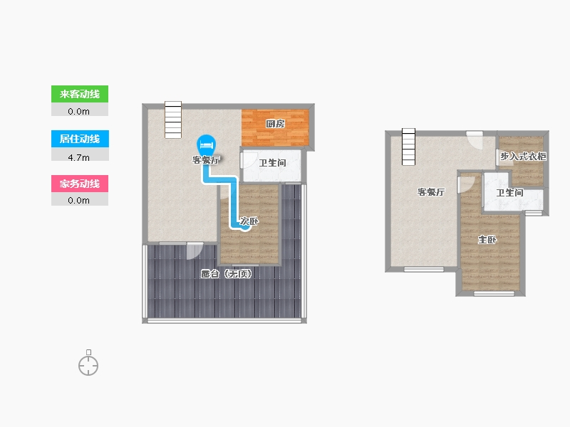 辽宁省-大连市-艾维尼小城-113.51-户型库-动静线