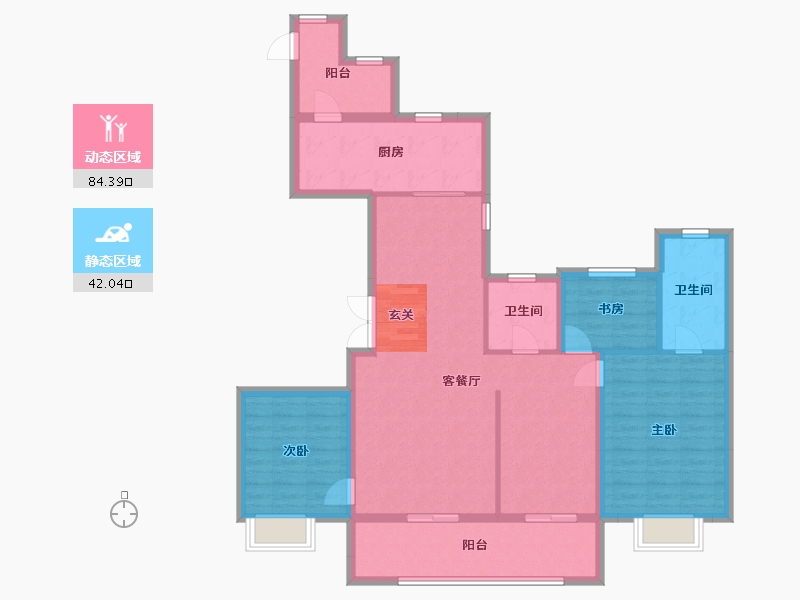 浙江省-宁波市-青樾府-114.01-户型库-动静分区