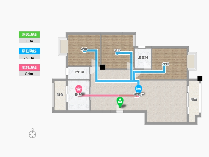 湖南省-常德市-洞庭春晓-113.39-户型库-动静线