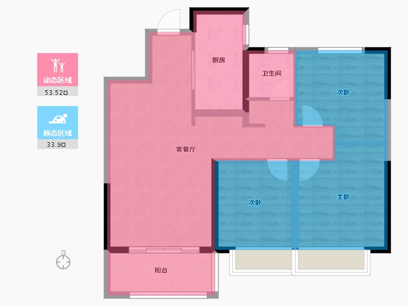 河北省-邯郸市-美的剑桥郡-78.20-户型库-动静分区