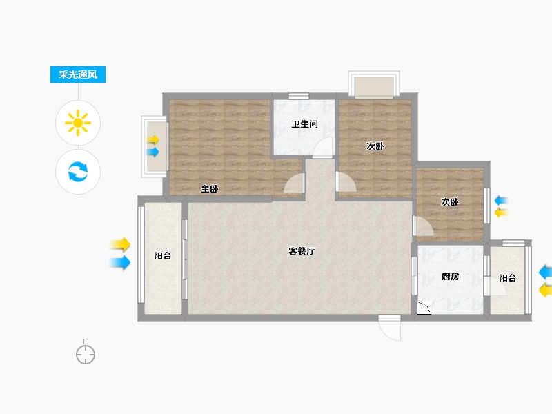 山东省-泰安市-林溪郡-98.50-户型库-采光通风