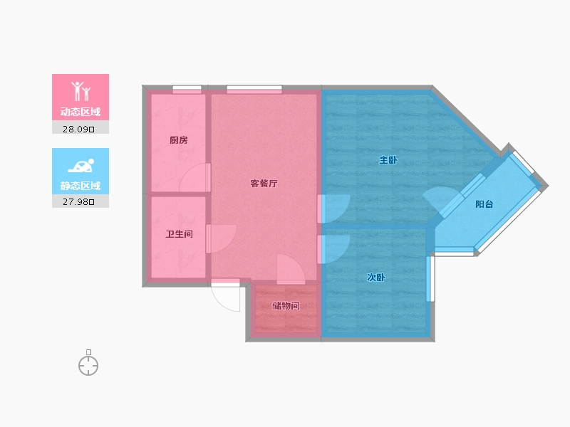 北京-北京市-农光南路-49.62-户型库-动静分区