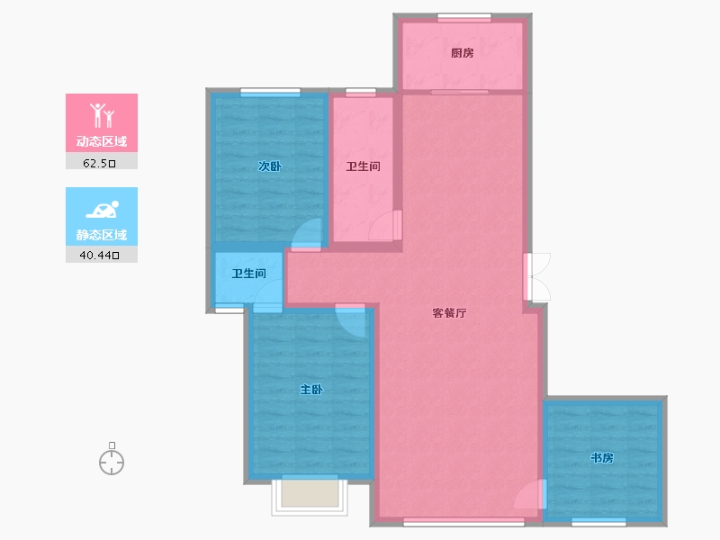 甘肃省-张掖市-馨隆熙苑-92.36-户型库-动静分区