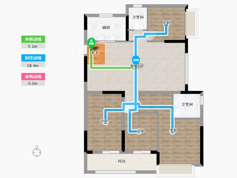 浙江省-宁波市-景瑞水印江山-110.38-户型库-动静线