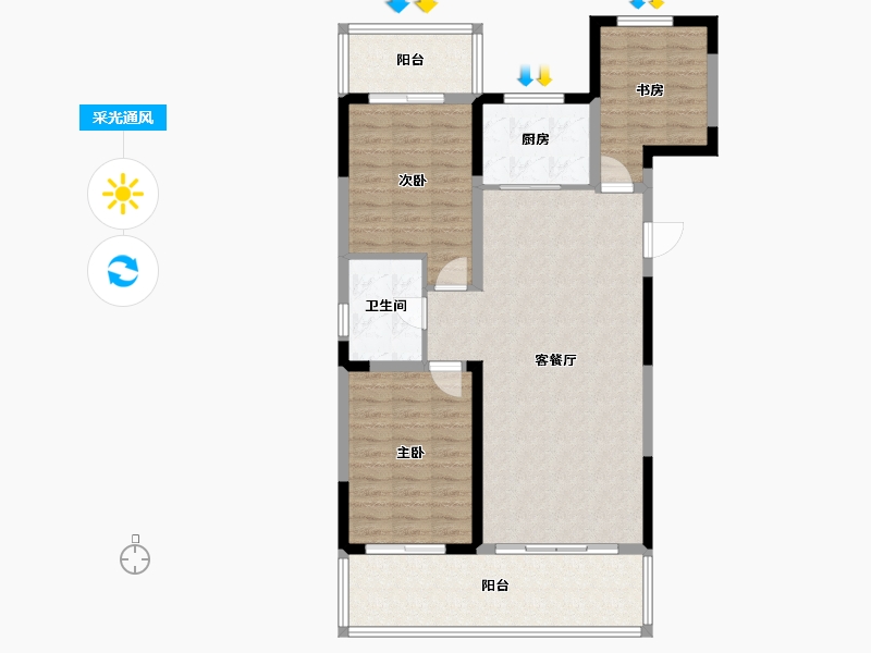 辽宁省-盘锦市-天玺城-101.13-户型库-采光通风