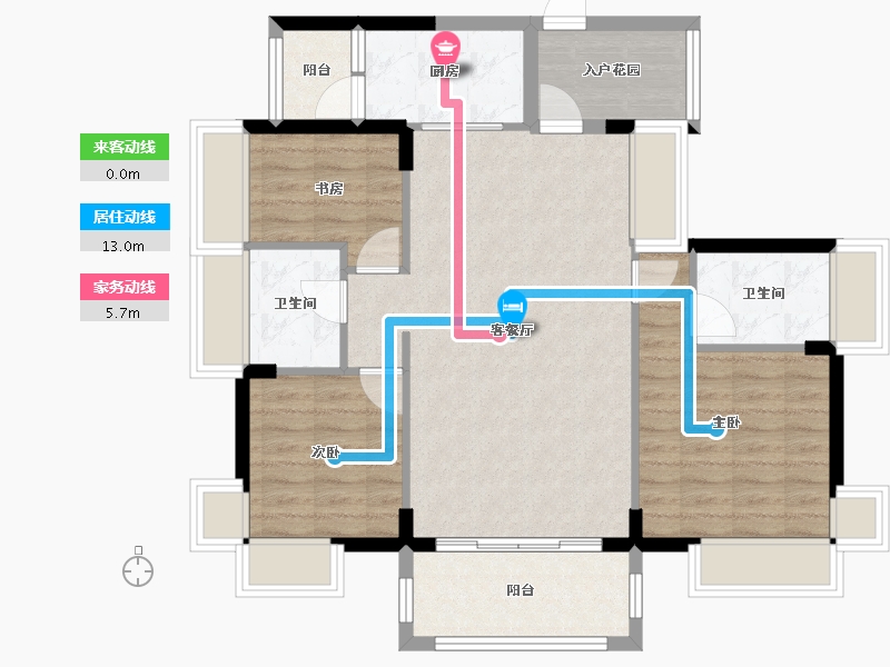 广东省-韶关市-御龙湾-88.45-户型库-动静线