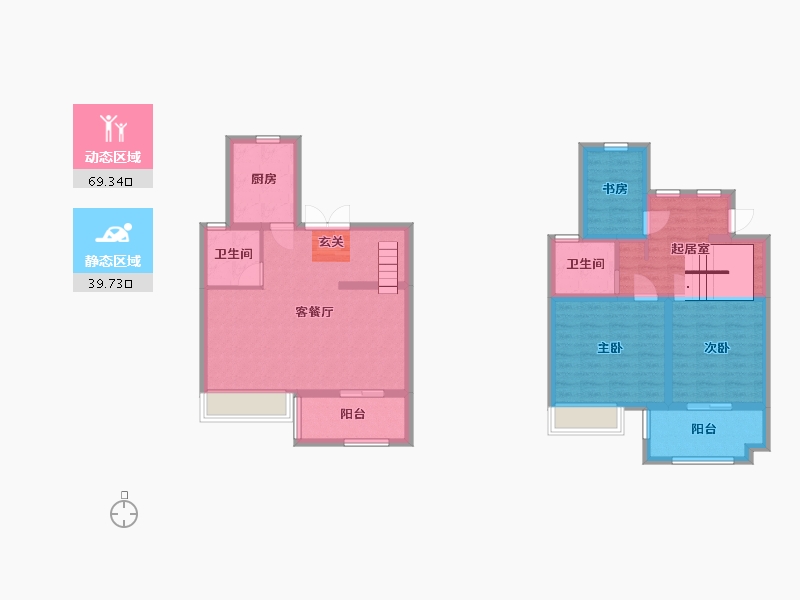 安徽省-合肥市-华地・黄麓公馆-96.17-户型库-动静分区