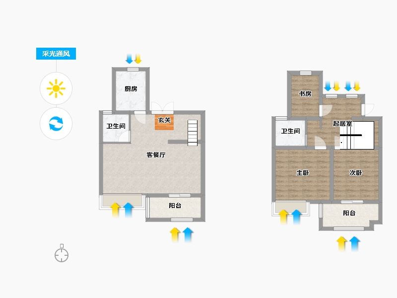 安徽省-合肥市-华地・黄麓公馆-96.17-户型库-采光通风