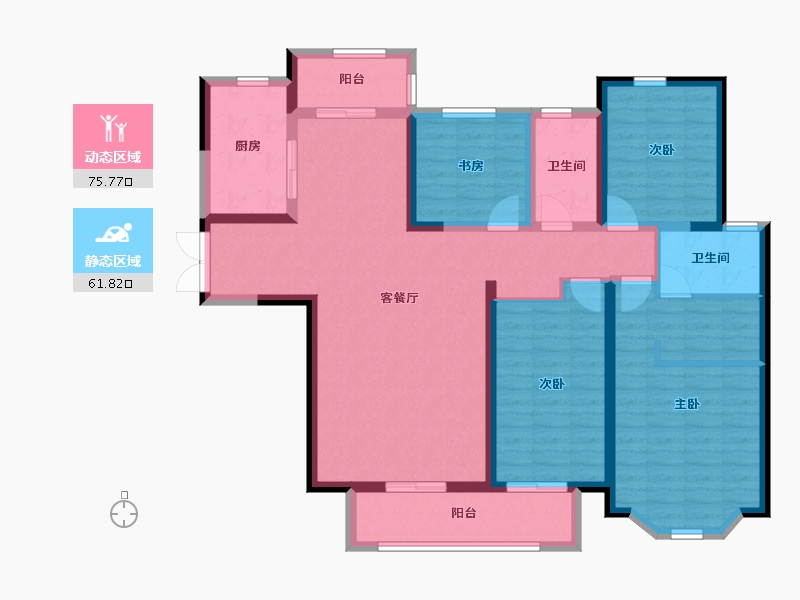 河南省-三门峡市-建业・森林半岛-122.68-户型库-动静分区