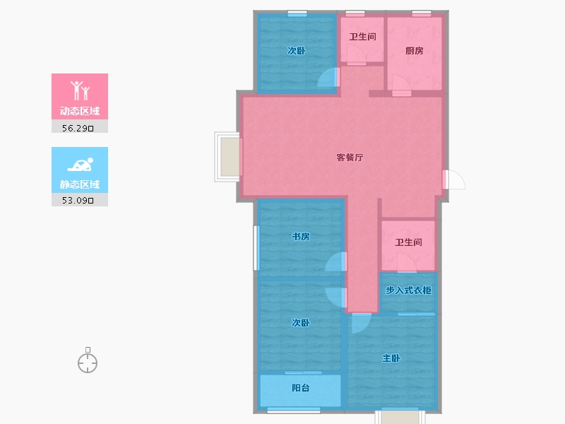 山东省-菏泽市-天华·新天地-98.00-户型库-动静分区