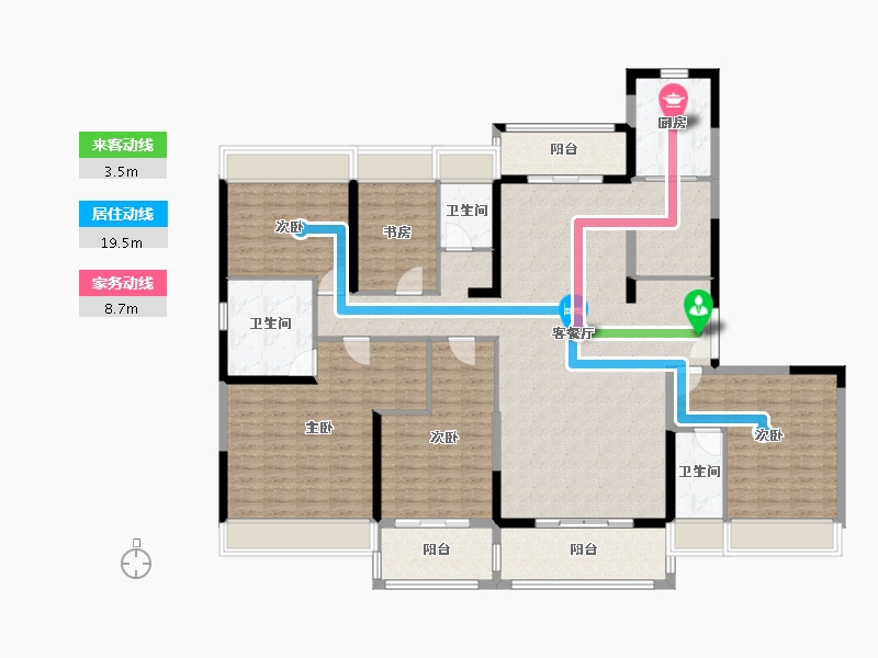 湖北省-恩施土家族苗族自治州-御宾府-173.01-户型库-动静线