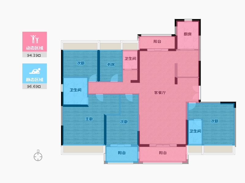 湖北省-恩施土家族苗族自治州-御宾府-173.01-户型库-动静分区