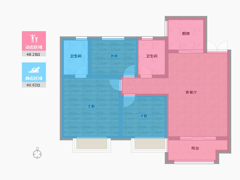 江苏省-淮安市-正中尚品-79.00-户型库-动静分区