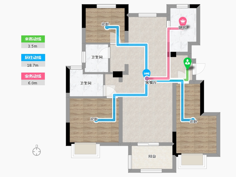 安徽省-合肥市-蓝光芙蓉香颂-81.29-户型库-动静线