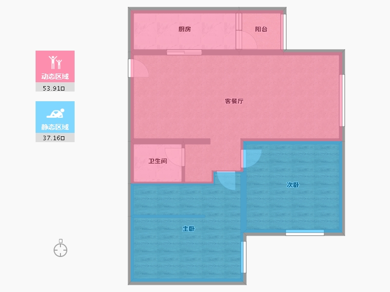 陕西省-西安市-凯丰学府-81.61-户型库-动静分区