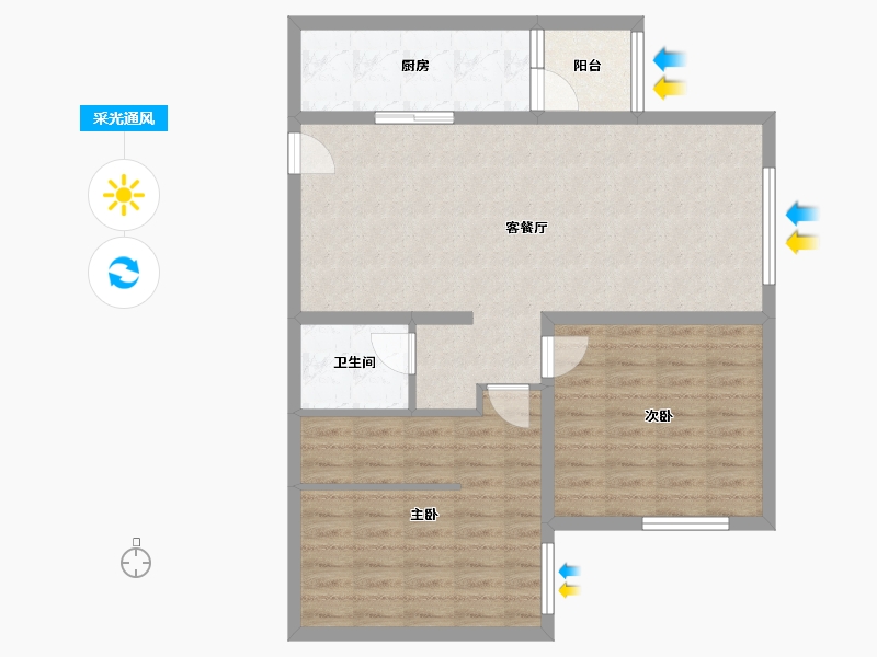 陕西省-西安市-凯丰学府-81.61-户型库-采光通风