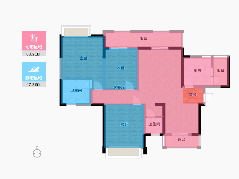 四川省-成都市-城投美庐-103.28-户型库-动静分区