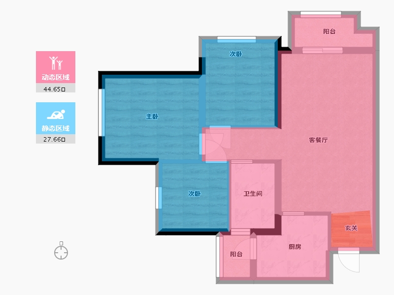 四川省-成都市-招商愉樾-63.79-户型库-动静分区